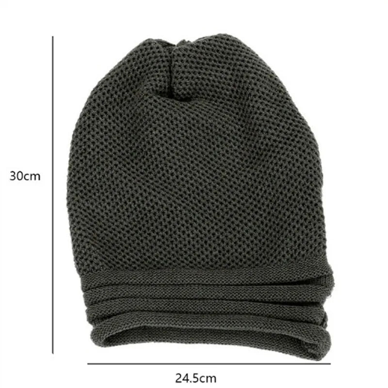 Winter Baggy Slouchy Beanie Hat Wool Knitted Warm Cap for Men Women Beanie Oversized Winter Hat for Skiing cappello uomo