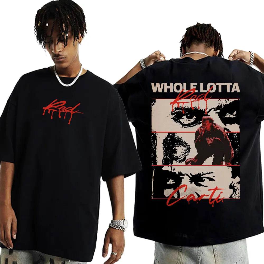 Rapper Playboi Carti I AM MUSIC Album Logo T Shirt Mens Clothing Hip Hop 90s Vintage Tshirt Male Casual Cotton Oversized T-shirt