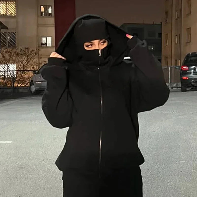 New Hoodies Men zipper Cardigan harajuku black sweatshirts hip hop swag style skateboard streetwear Cloak Hooded jacket coat