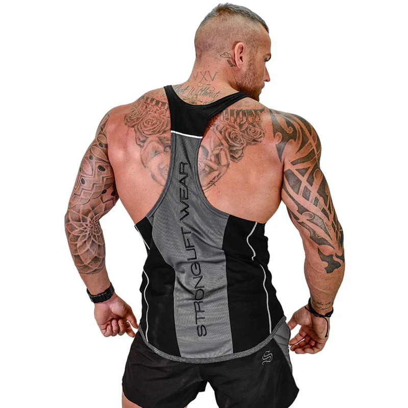 Mens Bodybuilding Tank top Gyms Fitness sleeveless shirt New Male Cotton clothing Fashion Singlet vest Undershirt Hombre