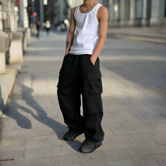 Men's Wide Leg Cargo Pants