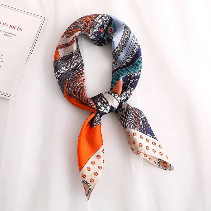 Scarf Women Silk Satin Scarf for Women Neckerchief luxury Scarf Foulard Women Bandana Silk Scarves Laven Official Store WJ002