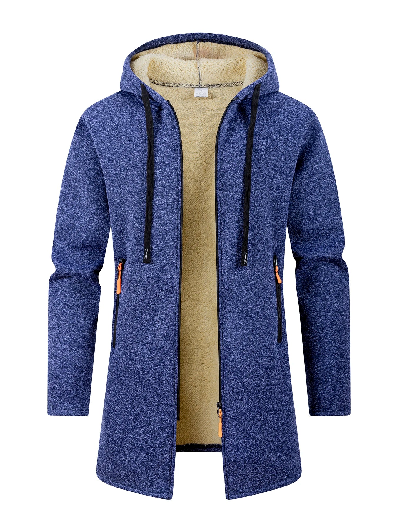 Men's Hoodies Winter Casual Solid Hooded Zip-Up Fleece Sweatshirts Long Sleeve Hoodie Men Sweatshirt Streetwear Hoody Cardigan