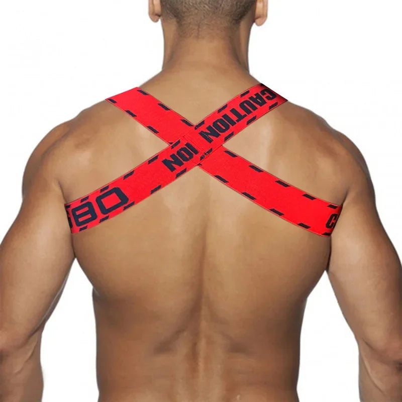 Men's Shoulder Straps Chest Bodybuilding Muscle Straps Party Trend, Stretch, Decorative Shoulder Straps