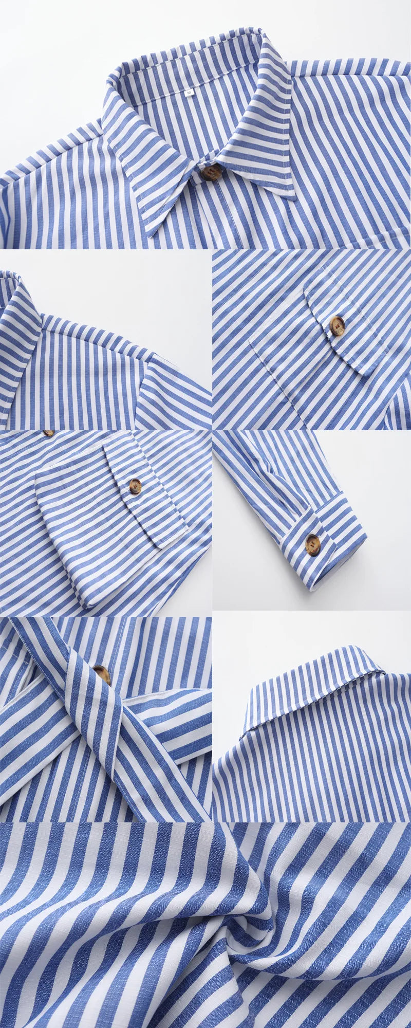 Men's Light Luxury Long Sleeve Striped Belted Shirts Casual Streetwear Button-down Pocket Shirt S-5XL 2025 New Spring Clothing