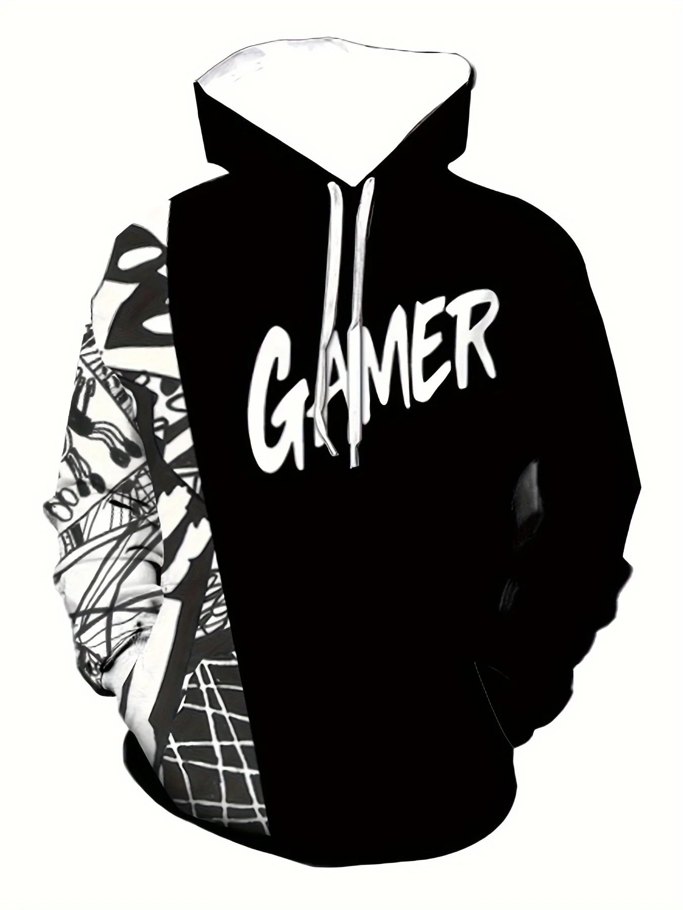 The new men's hoodie for the autumn of 2025 features street casual roller skating fashionable 3D letter printing and comfort