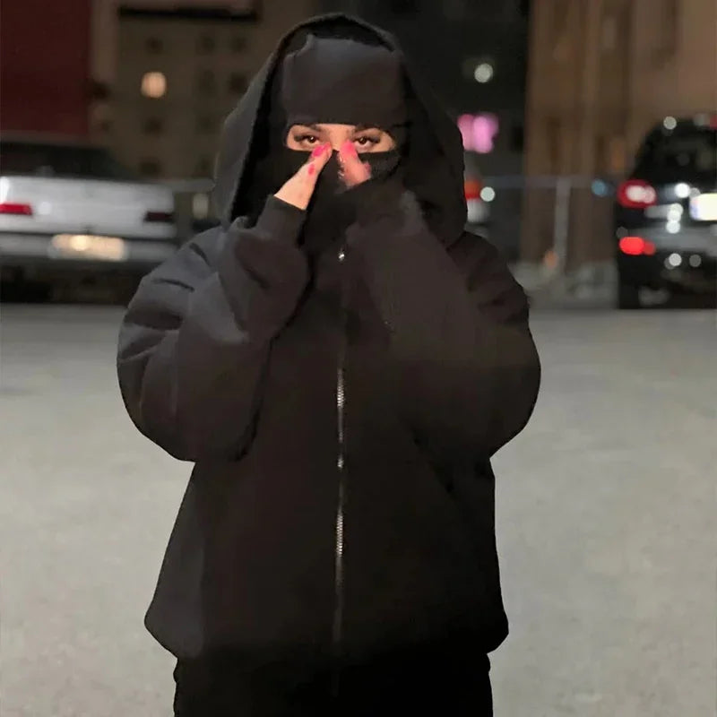 New Hoodies Men zipper Cardigan harajuku black sweatshirts hip hop swag style skateboard streetwear Cloak Hooded jacket coat