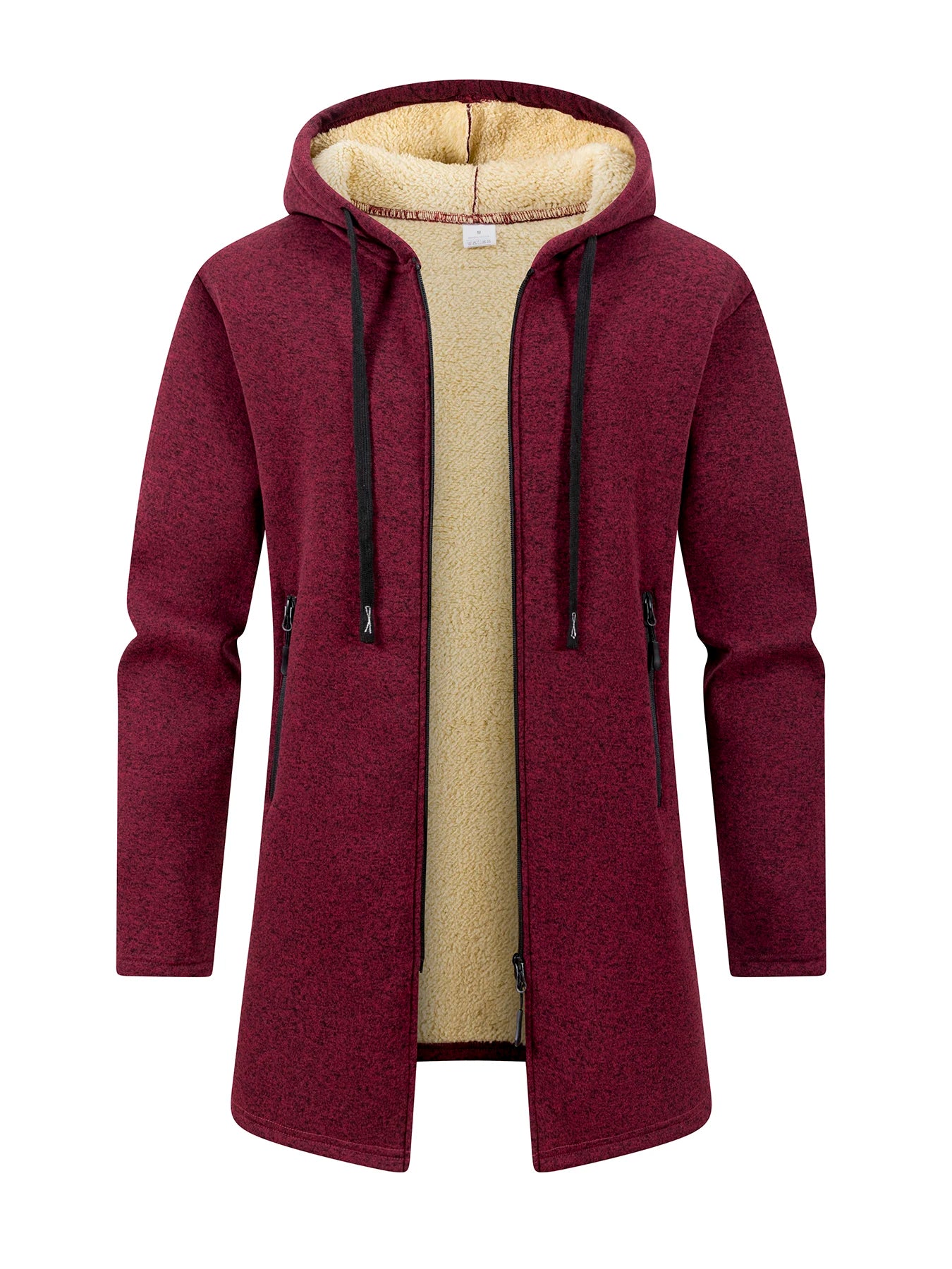 Men's Hoodies Winter Casual Solid Hooded Zip-Up Fleece Sweatshirts Long Sleeve Hoodie Men Sweatshirt Streetwear Hoody Cardigan
