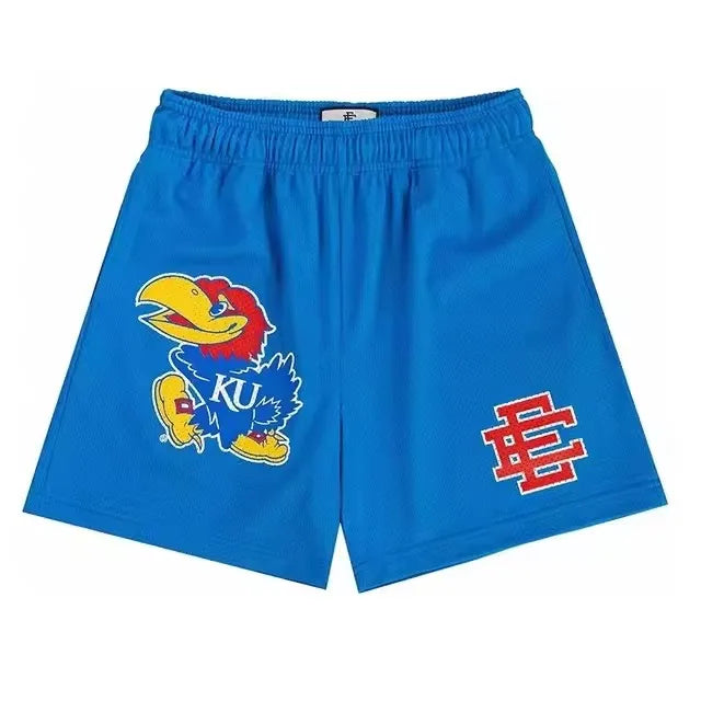 2025 New Summer EE ERIC EMANUEL Basic Mesh Short Classic Floral Printed Gym Shorts Men's Basketball Sports Casual