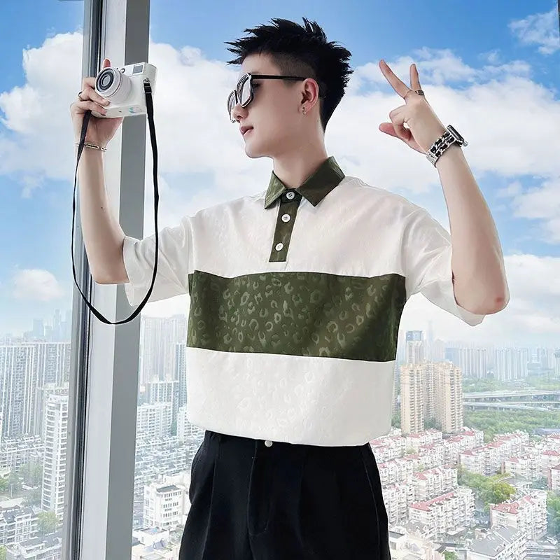 Summer Shirts for Men New 2025 Trendy Brand High-end Short-sleeve Stylish Tops