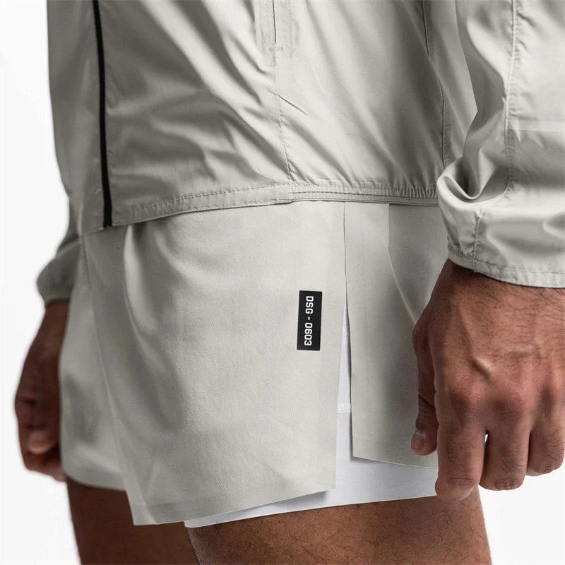 NEW Sports Shorts Men 2 In 1 Double-deck Shorts Summer Fitness sweatpants Jogging Running Shorts Elastic Woven casual shorts men