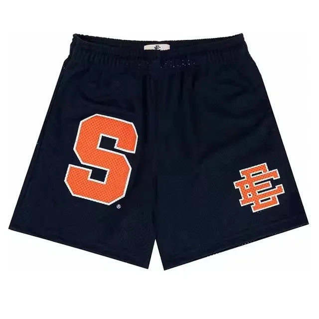 2025 New Summer EE ERIC EMANUEL Basic Mesh Short Classic Floral Printed Gym Shorts Men's Basketball Sports Casual