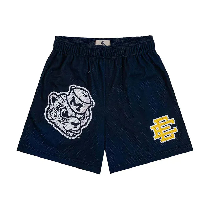 2025 New Summer EE ERIC EMANUEL Basic Mesh Short Classic Floral Printed Gym Shorts Men's Basketball Sports Casual