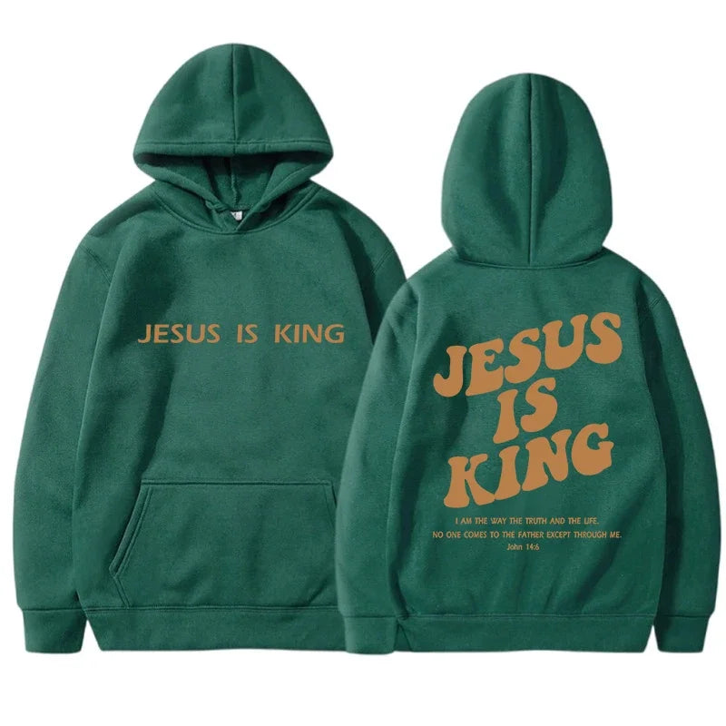 Jesus IS King Hoodie Sweatshirt Men's And Women's Harajuku Pullover Street Clothing High Quality Hot Selling Top 2024