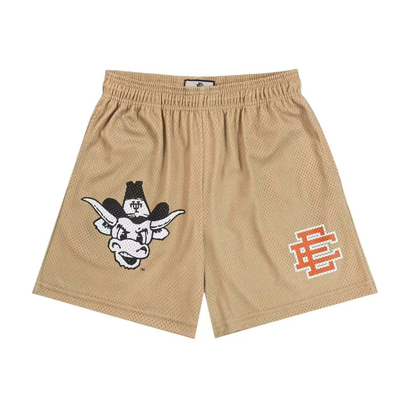 2025 New Summer EE ERIC EMANUEL Basic Mesh Short Classic Floral Printed Gym Shorts Men's Basketball Sports Casual