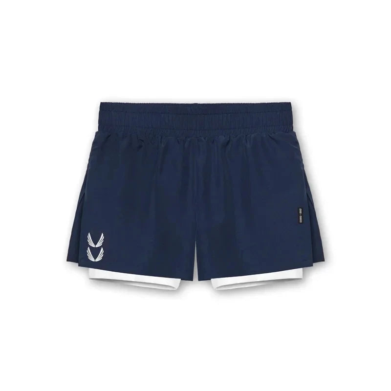 NEW Sports Shorts Men 2 In 1 Double-deck Shorts Summer Fitness sweatpants Jogging Running Shorts Elastic Woven casual shorts men
