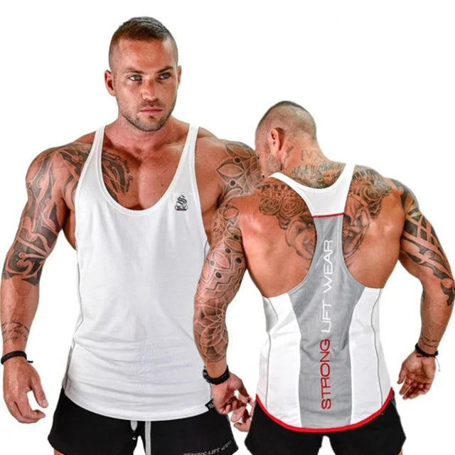 Mens Bodybuilding Tank top Gyms Fitness sleeveless shirt New Male Cotton clothing Fashion Singlet vest Undershirt Hombre