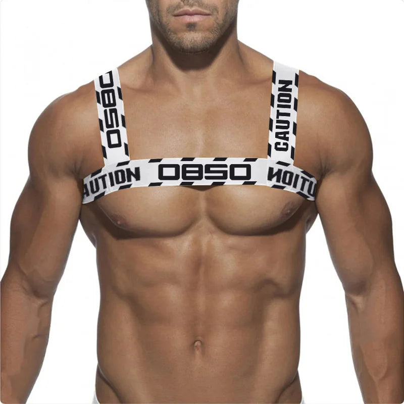 Men's Shoulder Straps Chest Bodybuilding Muscle Straps Party Trend, Stretch, Decorative Shoulder Straps