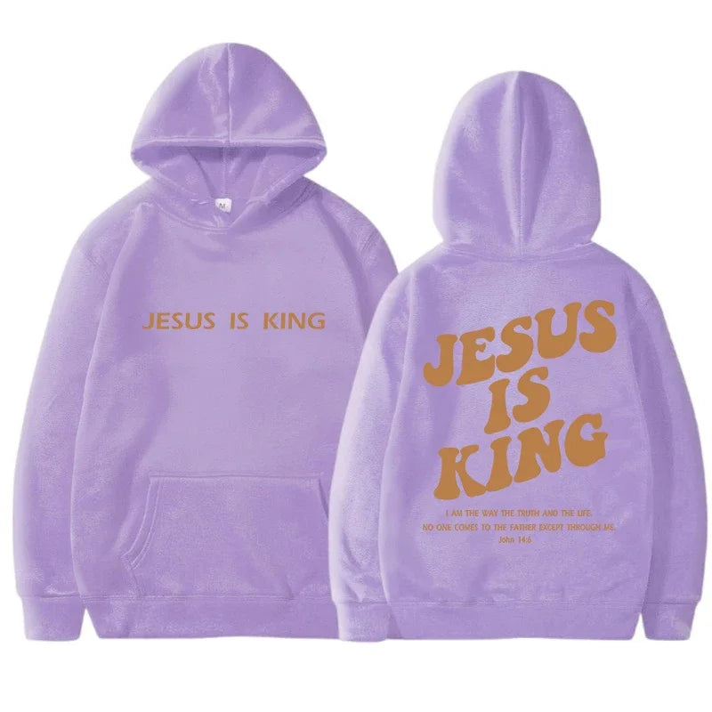 Jesus IS King Hoodie Sweatshirt Men's And Women's Harajuku Pullover Street Clothing High Quality Hot Selling Top 2024
