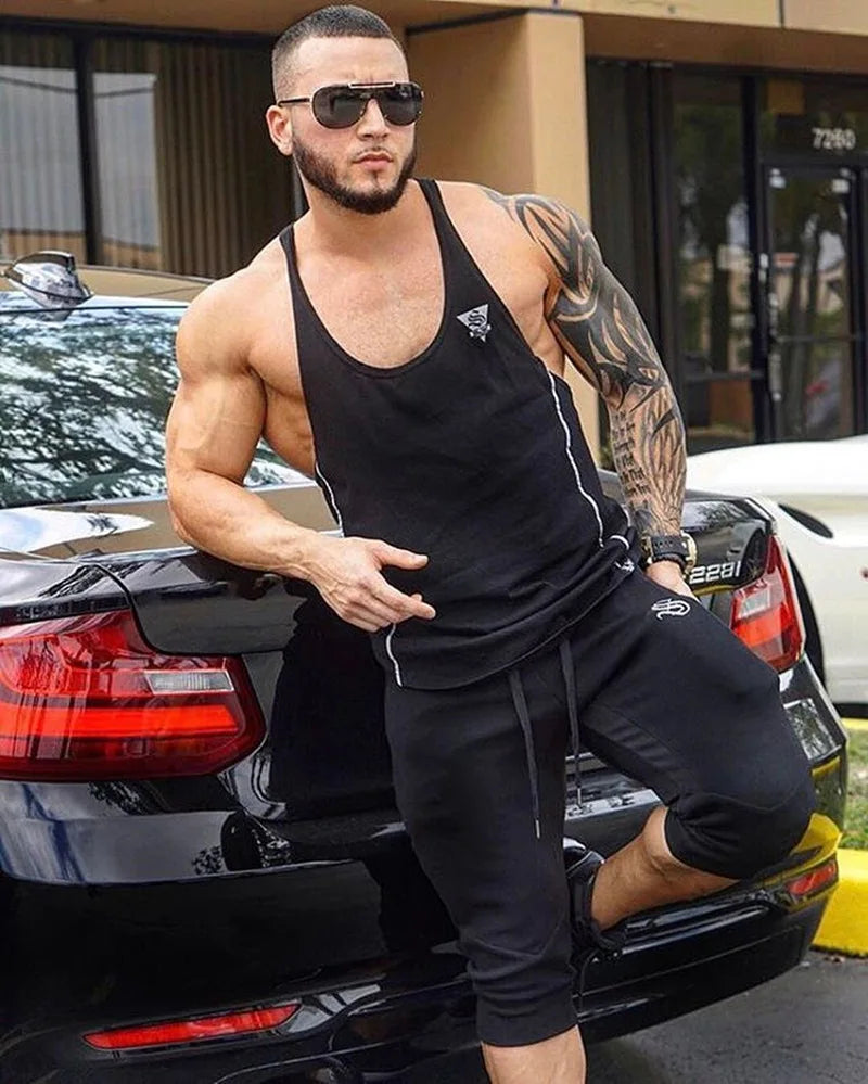 Mens Bodybuilding Tank top Gyms Fitness sleeveless shirt New Male Cotton clothing Fashion Singlet vest Undershirt Hombre