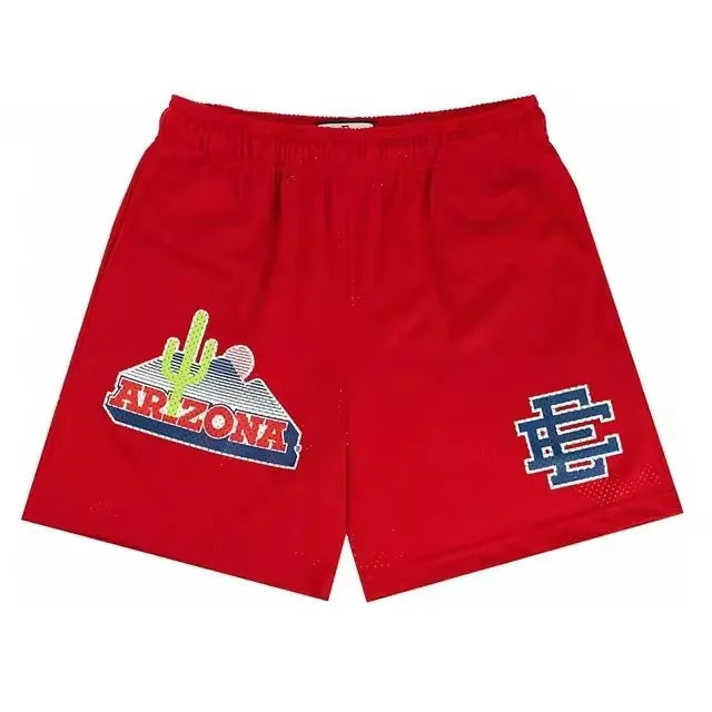 2025 New Summer EE ERIC EMANUEL Basic Mesh Short Classic Floral Printed Gym Shorts Men's Basketball Sports Casual
