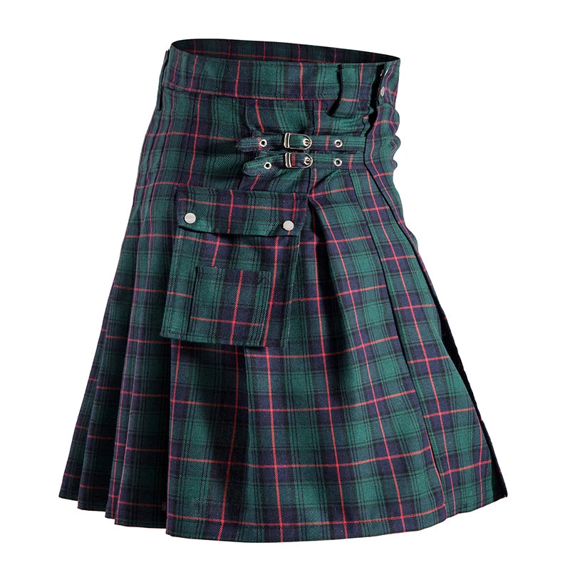 Ethnic Style Men Woman Scotlandskirt Highland Kilt Mens Skirt Plaid Cotton Kilts Traditional National Cloth N01