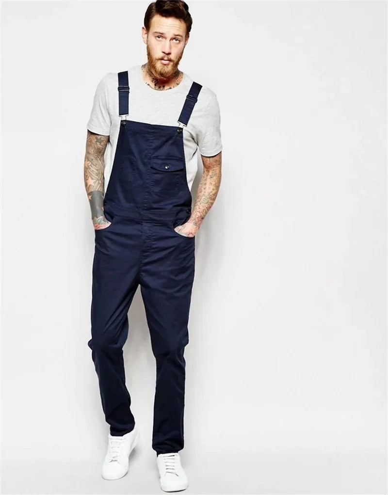 Fashion Youth Strap Pants Streetwear Male Slim Fit Splicing Pocket Straight Trousers Four Seasons Daily Casual Men's Clothing 23