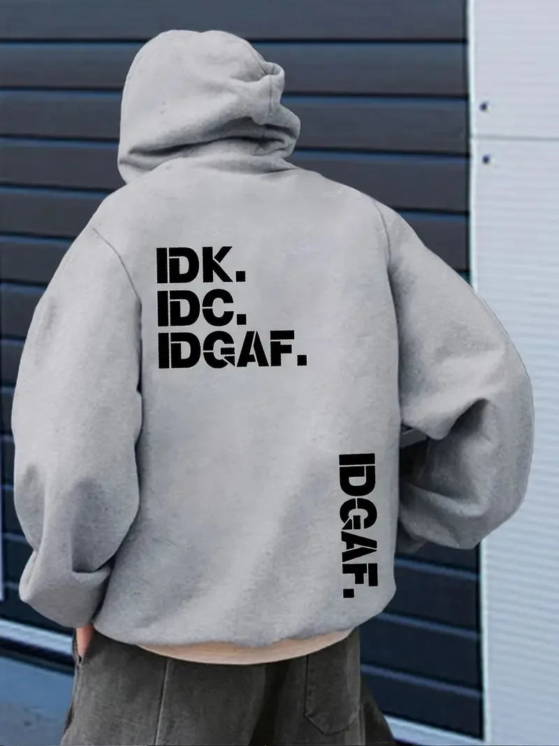 The new men's hoodie for Spring and Autumn 2025 is comfortable soft casual and fashionable with letter prints