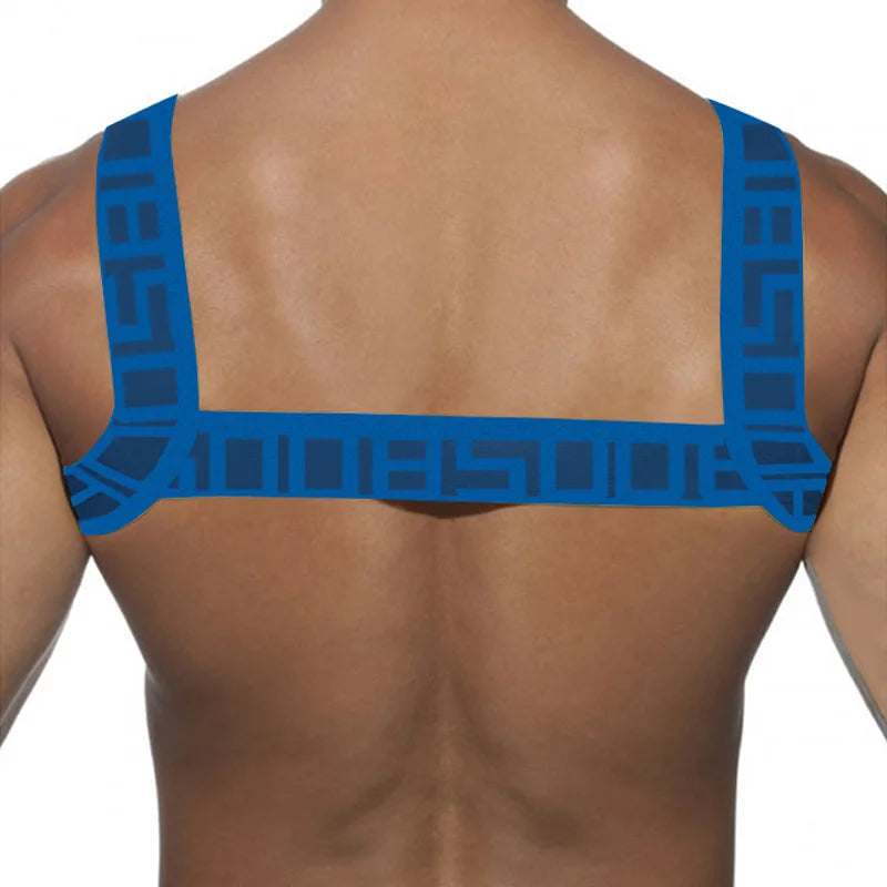 Men's Shoulder Straps Chest Bodybuilding Muscle Straps Party Trend, Stretch, Decorative Shoulder Straps