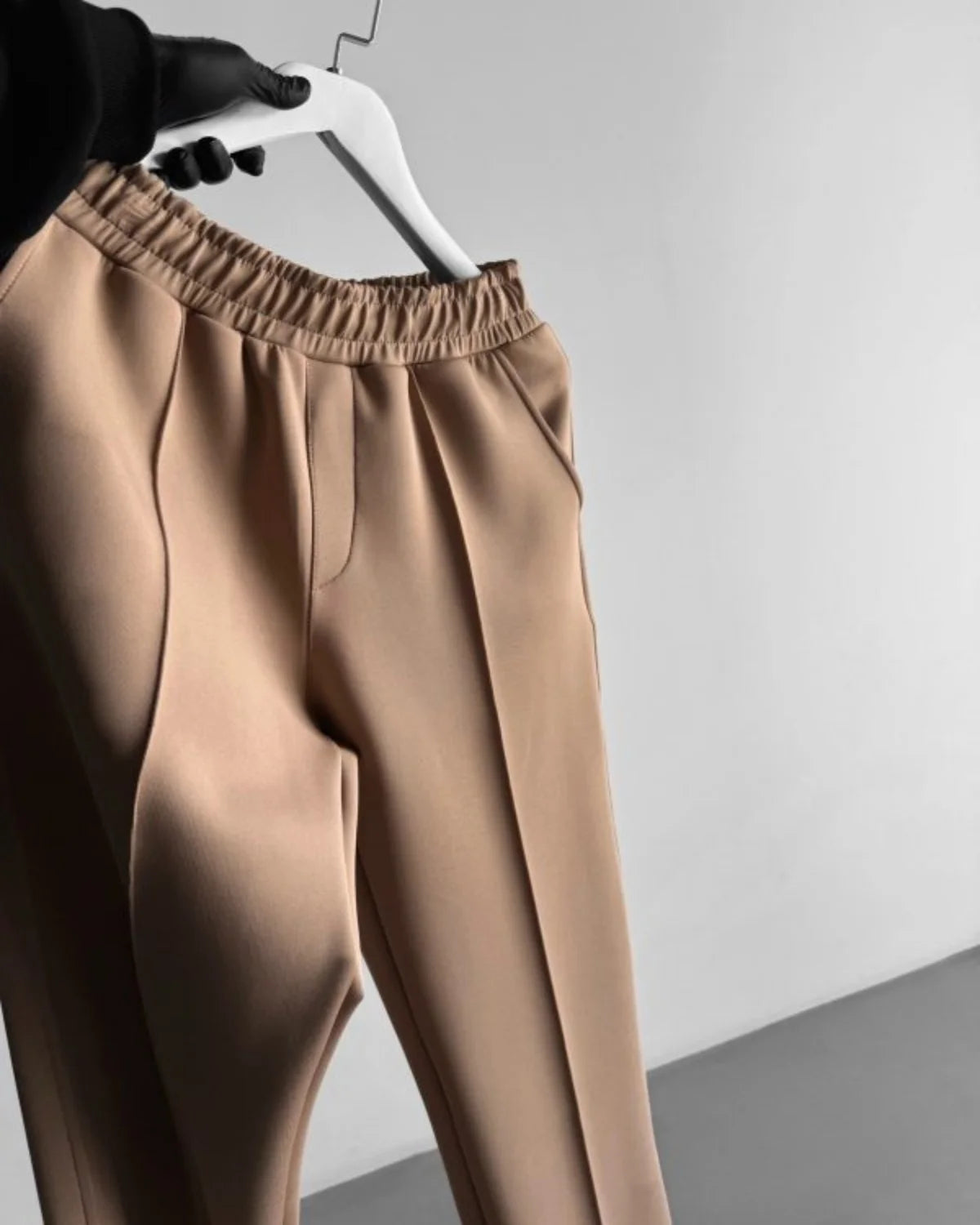 2025 Spring and summer men's new four seasons loose straight tube sports casual pants comfortable suit pants drawstring waistban