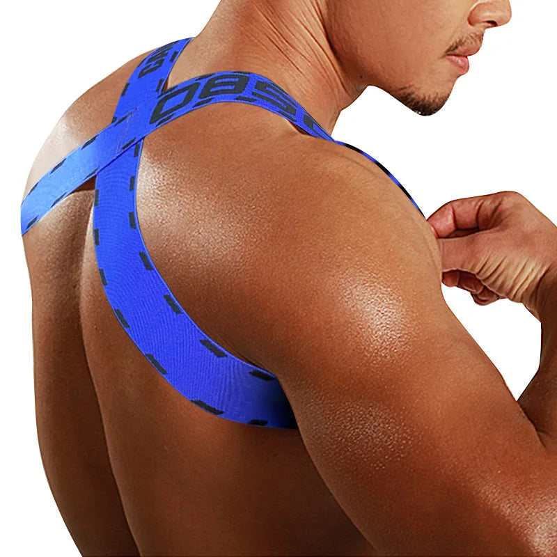 Men's Shoulder Straps Chest Bodybuilding Muscle Straps Party Trend, Stretch, Decorative Shoulder Straps