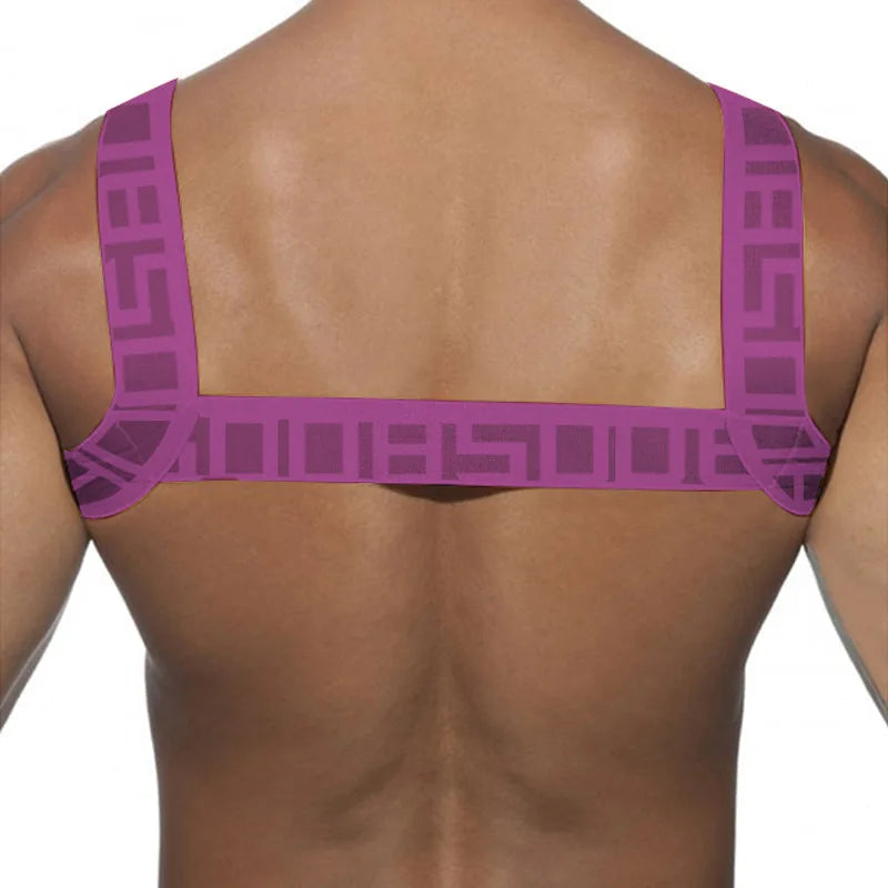 Men's Shoulder Straps Chest Bodybuilding Muscle Straps Party Trend, Stretch, Decorative Shoulder Straps