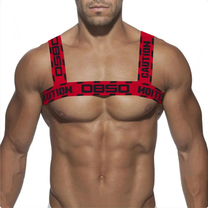 Men's Shoulder Straps Chest Bodybuilding Muscle Straps Party Trend, Stretch, Decorative Shoulder Straps