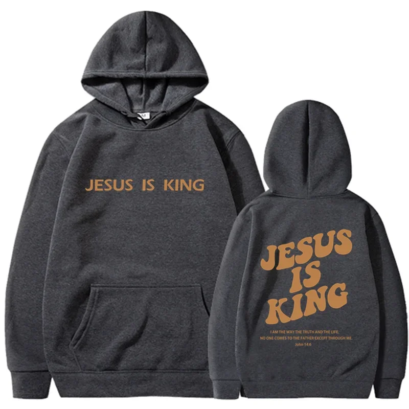 Jesus IS King Hoodie Sweatshirt Men's And Women's Harajuku Pullover Street Clothing High Quality Hot Selling Top 2024