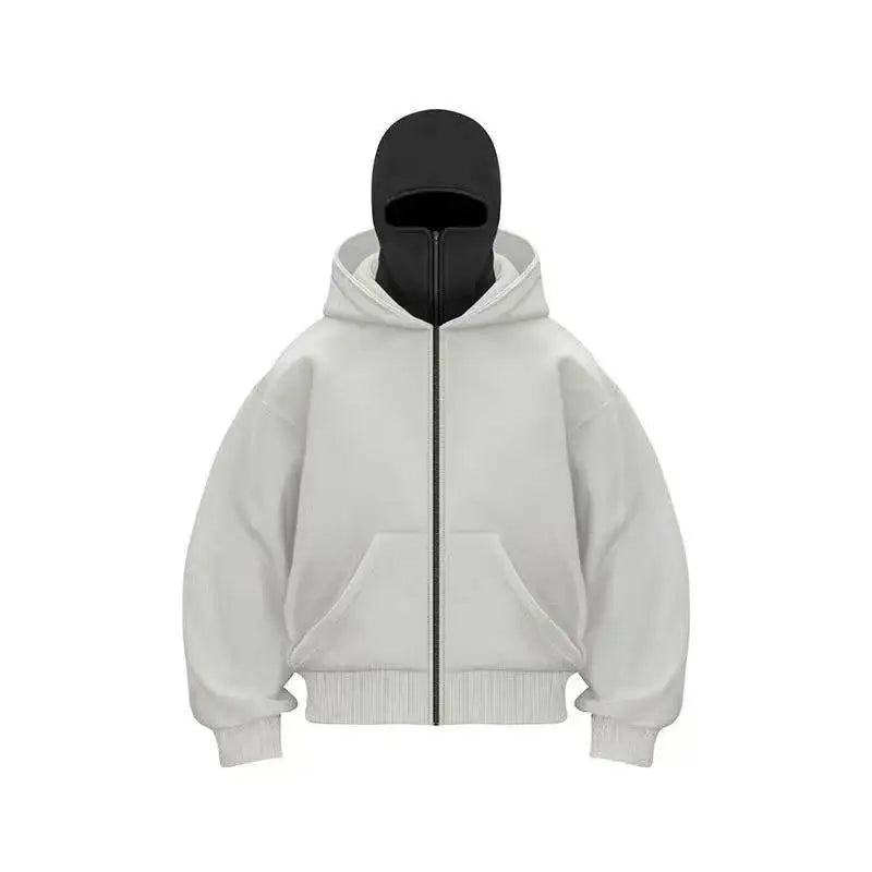 New Hoodies Men zipper Cardigan harajuku black sweatshirts hip hop swag style skateboard streetwear Cloak Hooded jacket coat