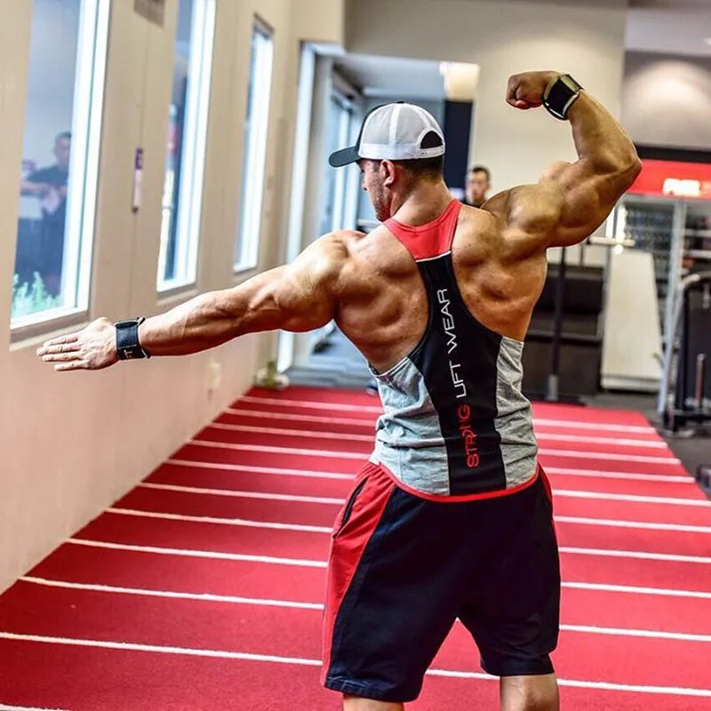Mens Bodybuilding Tank top Gyms Fitness sleeveless shirt New Male Cotton clothing Fashion Singlet vest Undershirt Hombre