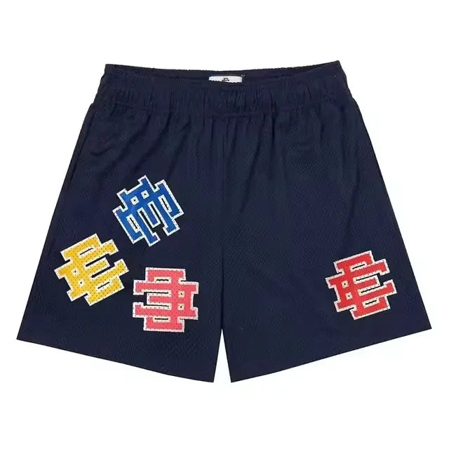 2025 New Summer EE ERIC EMANUEL Basic Mesh Short Classic Floral Printed Gym Shorts Men's Basketball Sports Casual