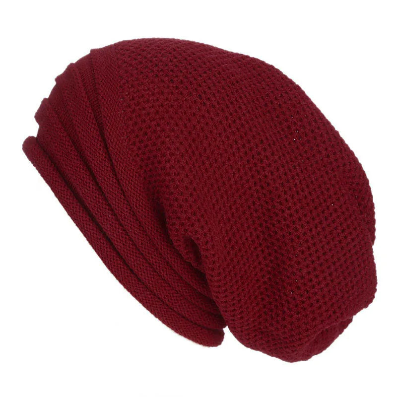 Winter Baggy Slouchy Beanie Hat Wool Knitted Warm Cap for Men Women Beanie Oversized Winter Hat for Skiing cappello uomo