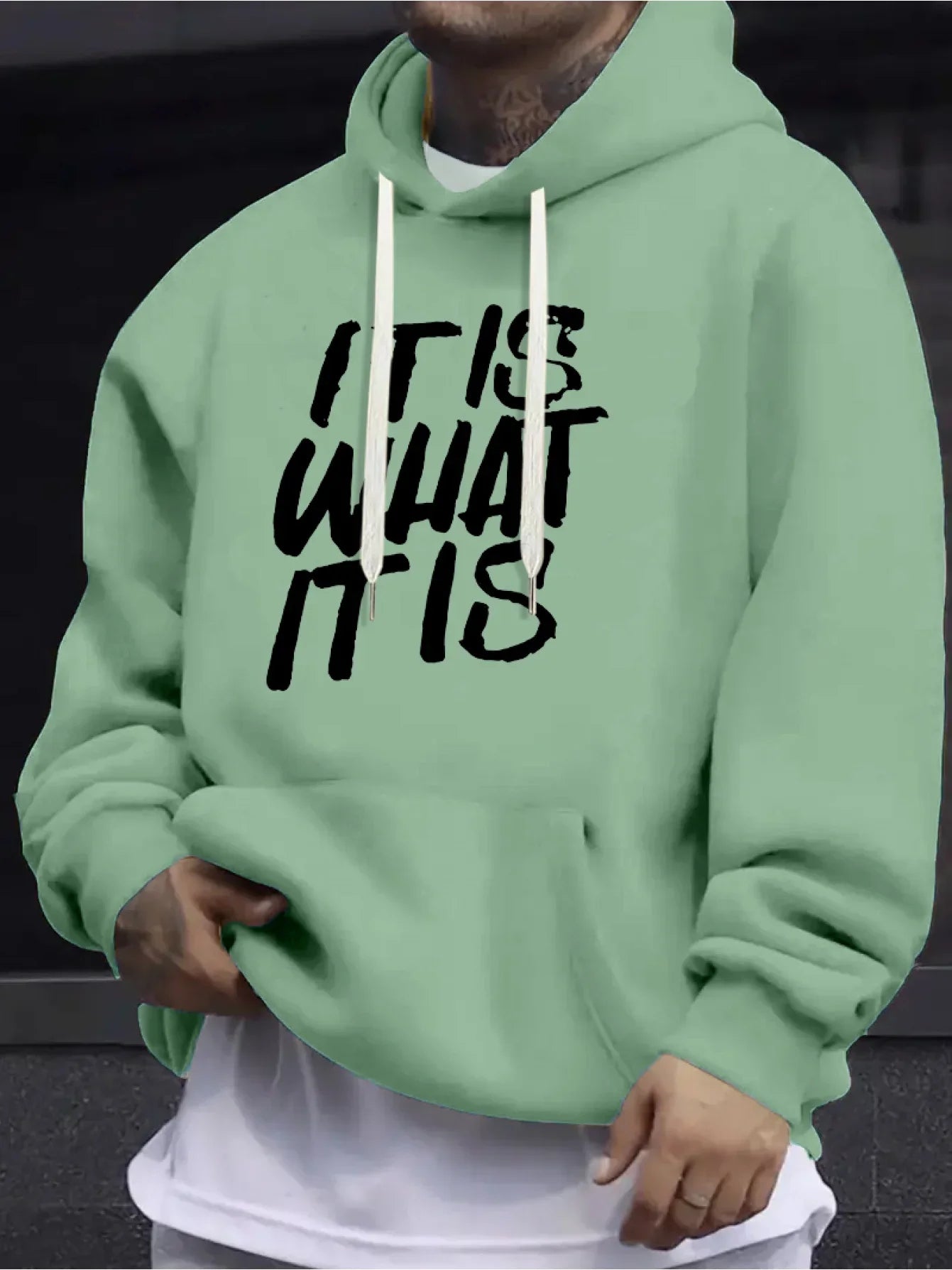 Men's Hooded Sweatshirt Casual Long Sleeve Drawstring Hoodie for Fall Winter Soft Comfortable Pullover Autumn Winter Apparel