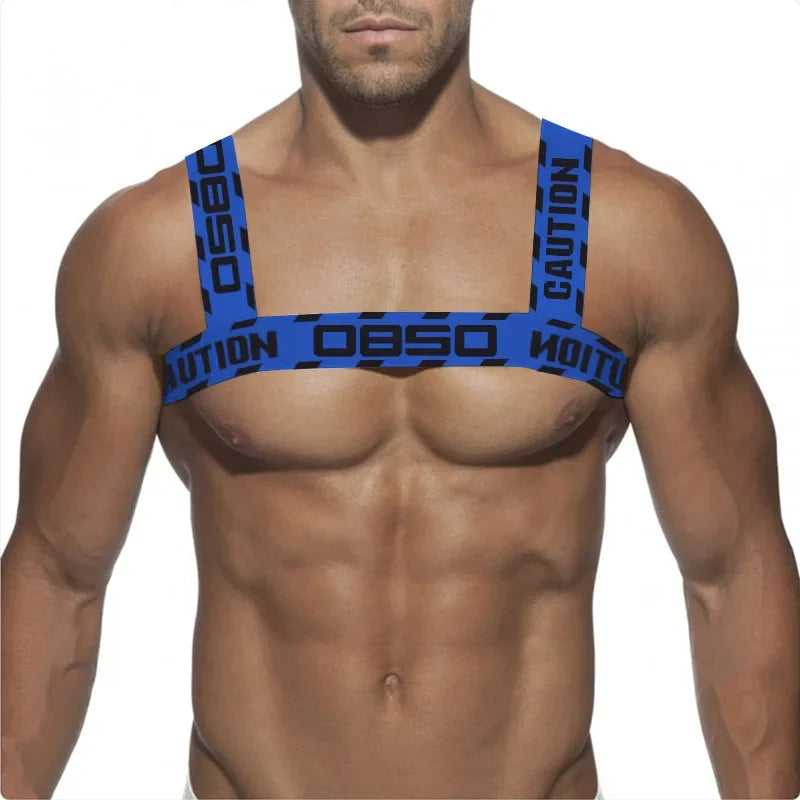 Men's Shoulder Straps Chest Bodybuilding Muscle Straps Party Trend, Stretch, Decorative Shoulder Straps