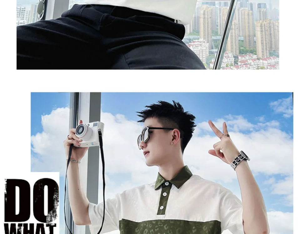 Summer Shirts for Men New 2025 Trendy Brand High-end Short-sleeve Stylish Tops