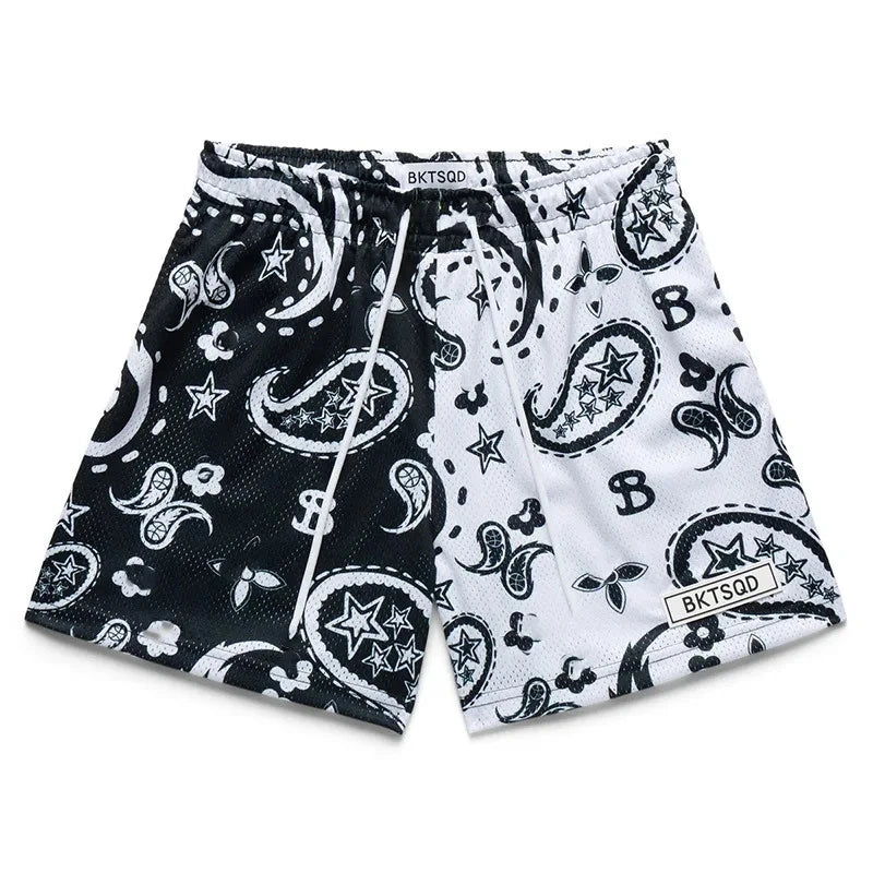 BKTSQD Men's Casual Sports shorts men mesh quick-dry Training fitness basketball beach pants men summer New loose running shorts