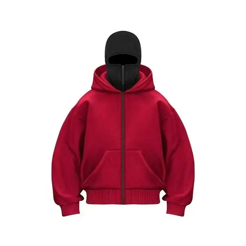 New Hoodies Men zipper Cardigan harajuku black sweatshirts hip hop swag style skateboard streetwear Cloak Hooded jacket coat