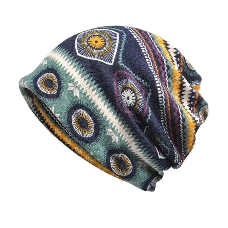 COKK Women Hat Autumn Winter Beanie Hats For Women Lady Men Vintage Bonnet Turban Hat Female Stretch Elastic Ear Protect Bicycle