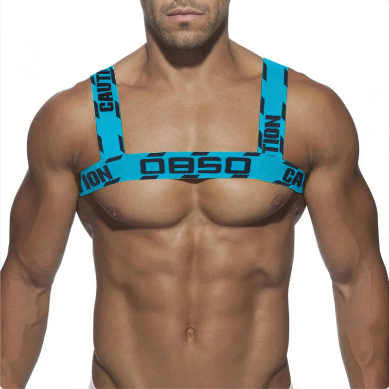 Men's Shoulder Straps Chest Bodybuilding Muscle Straps Party Trend, Stretch, Decorative Shoulder Straps