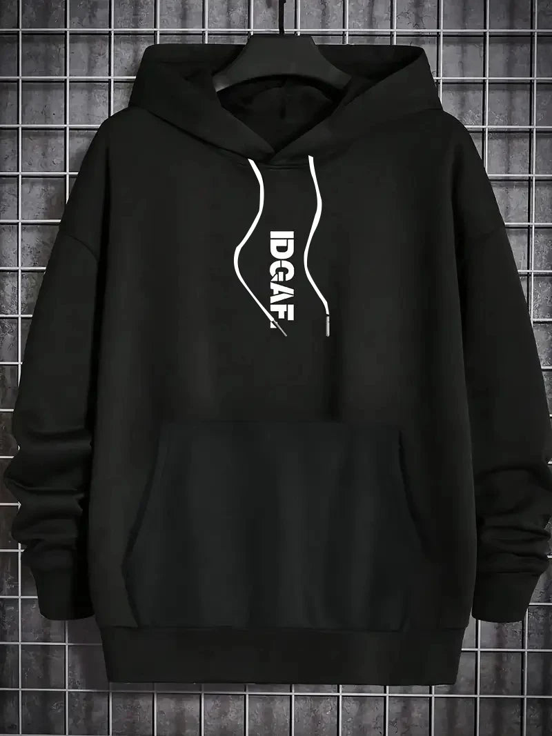 The new men's hoodie for Spring and Autumn 2025 is comfortable soft casual and fashionable with letter prints