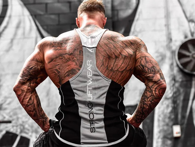 Mens Bodybuilding Tank top Gyms Fitness sleeveless shirt New Male Cotton clothing Fashion Singlet vest Undershirt Hombre