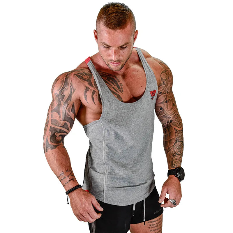 Mens Bodybuilding Tank top Gyms Fitness sleeveless shirt New Male Cotton clothing Fashion Singlet vest Undershirt Hombre