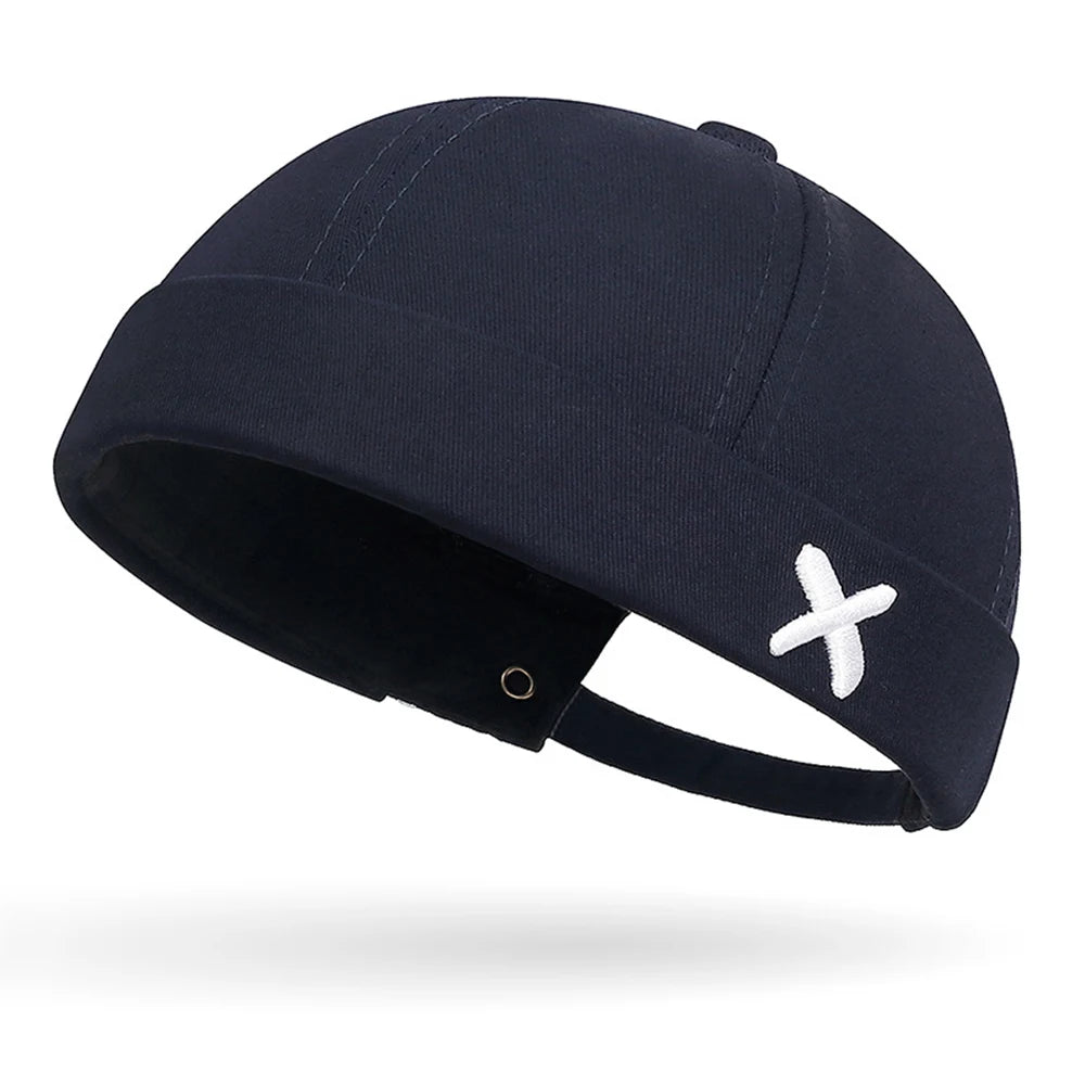 Fashion Denim Docker Cap Brimless Hat Solid Skullcap Solid Color Sailor Cap Beanie Hats Men Women Bucket Cap Adjustable Dad Hat