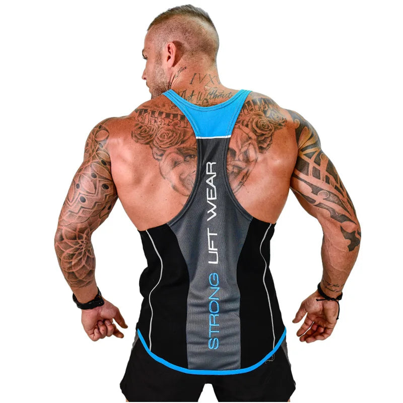 Mens Bodybuilding Tank top Gyms Fitness sleeveless shirt New Male Cotton clothing Fashion Singlet vest Undershirt Hombre
